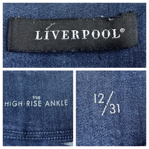 Liverpool Jeans Pull On High Rise Ankle Dark Wash Stretch Women’s Size 12/31 - Picture 5 of 7
